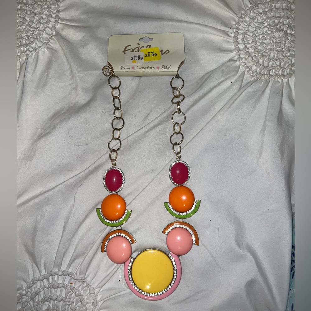 Colorful Statement Necklace - Picture 2 of 2